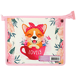 Папка  для тетрадей  А5 на молнии Любимый песик