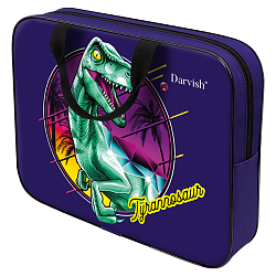 Папка детская с ручками ткань "Тираннозавр"