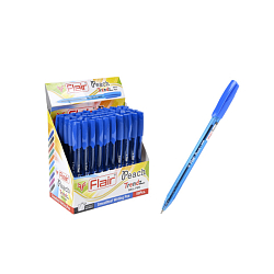 Ручка шар. синяя  "Flair" PEACH TRENDZ, пластик, 1.0мм, трехгранный корпус