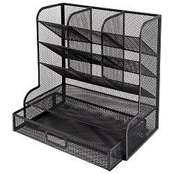 Органайзер настольный металлический 10 отделений черный