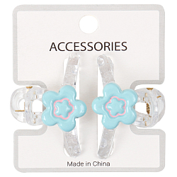 Заколка-краб для волос 2шт в наборе Цветочек