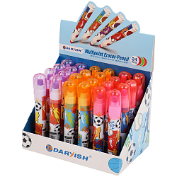 Ластик-карандаш цветной сегментный