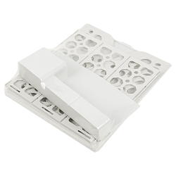 Лоток вертикальный 3 отделения с горизонтальными отсеками светло-серый