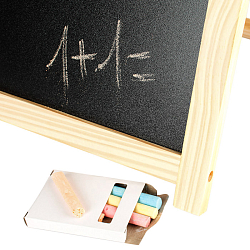 Доска для рисования двусторонняя 44*33,5см (доска на подставке, мелки, губка, магниты, маркер)