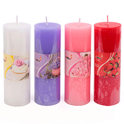 Свеча h-14,5см ,d-5см,ассорти