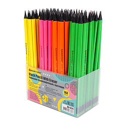 Карандаш ч/г с ластиком "Darvish" корпус трёхгранный ассорти НВ