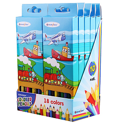 Карандаши 18цв "Darvish" "Веселое путешествие" корпус шестигранный (набор)