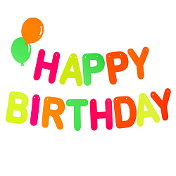 Праздничное украшение растяжка "Happy birthday"