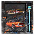 Блокнот 13,5*18 см 50л с замком "Speed Racing" с ручкой