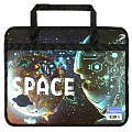 Папка детская с ручками А4 пласт. с рисунком на молнии  Cosmobot