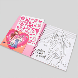 Раскраска на спирали "Модные образы"