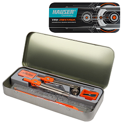 Готовальня 10 предметов "Tri-matrix" в метал. футляре