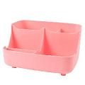 Органайзер настольный пластиковый 5 отделений розовый