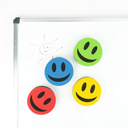 Губка-стиратель магнитная для маркерной доски "смайлик" 9,3*2см