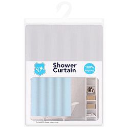 Шторка для ванной с кольцами 180*180см ассорти