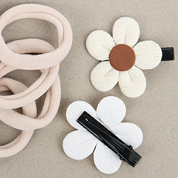 Аксессуары для волос в наборе (2 заколки-зажима+ 4резинки)