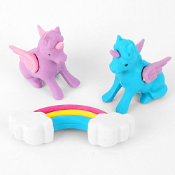 Набор ластиков "Darvish" 3шт/уп  Единорожка ассорти