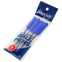 Набор ручек шар.  4шт/уп корпус прозрачный