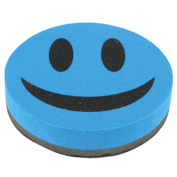 Губка-стиратель магнитная для маркерной доски "смайлик" 9,3*2см