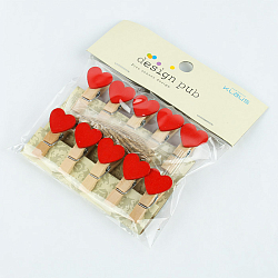 Прищепки декоративные деревянные  10шт/уп  "Сердечко" (набор)