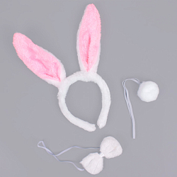 Праздничное украшение ободок "Зайка" 3 предмета