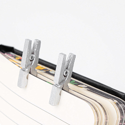 Прищепки декоративные деревянные в наборе 36шт серебристые