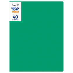 Папка  40 файлов 500мкм зелёная
