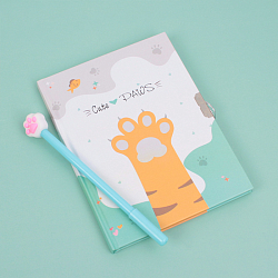 Блокнот A5  50л "Милые лапки" с ручкой гелевой синей