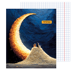 Тетрадь  48л кл "Коты" обложка мел. кар.