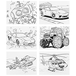 Альбом для рисования 24л + 6л раскраска "Красная машинка" на гребне