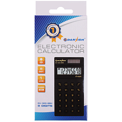 Калькулятор карманный  8 pазр.  "Darvish" двойное питание 118*58*11,3мм