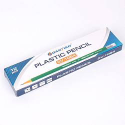 Карандаш ч/г пластиковый с ластиком "Darvish" HB корпус зеленый шестигранный