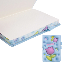 Блокнот А6  80л обложка "Цветы" с рисунком 3D эффект