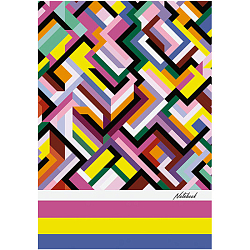 Блокнот на гребне, А6, 48 л., в клетку, картонная обложка, "Цветная абстракция"