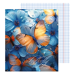 Тетрадь  48л кл "Эффект бабочки" обложка УФлак