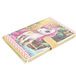 Блокнот 14,5*21см 80л на магнитной застёжке "Единорожка"