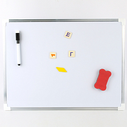 Доска магнитно-маркерная 2в1 (20*30см +магниты+маркер+губка)