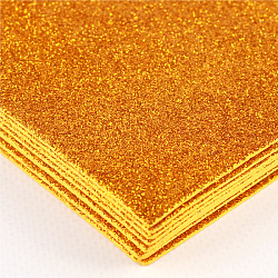 Набор пластичной замши с блёстками золотая А4 10л (фоамиран)