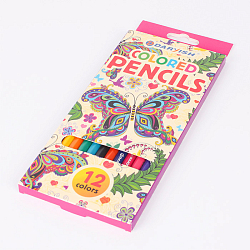 Карандаши 12цв "Darvish" "Бабочка" корпус пластиковый шестигранный (набор)