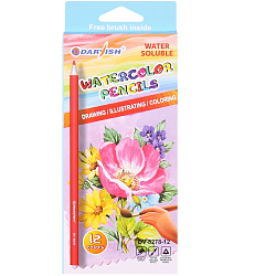 Карандаши 12цв "Darvish" акварельные  (набор)