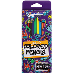 Карандаши 12цв "Boys"  корпус пластиковый трёхгранный (набор)