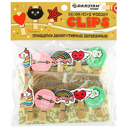 Прищепки декоративные деревянные  10шт/уп  "Мечта" (набор)