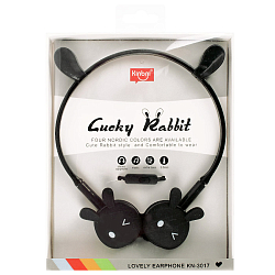 Наушники "Зайчики" накладные проводные с микрофоном - ободок (4 цвета)