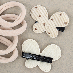 Аксессуары для волос в наборе (2 заколки-зажима+ 4резинки)