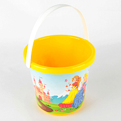 Ведро №8 с блестящей картинкой Принцессы 0,85л