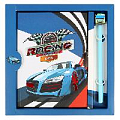 Блокнот 13,5*18 см 50л с замком "Racing Car" с ручкой