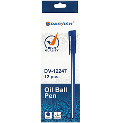 Ручка шар. синяя "Darvish" на масляной основе трехгранный синий корпус