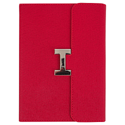 Ежедневник А5 недатиров. 112л  обложка кож.зам. красная