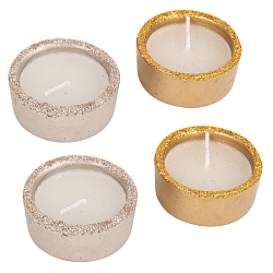 Свечи в наборе 4шт круглые серебро/золото