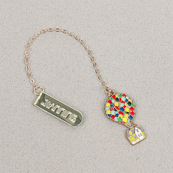 Закладка металлическая "Воздушные шары с домом"